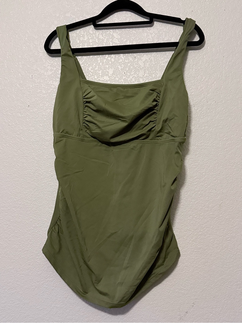 Shade & Shore Olive Green One-Piece Swimsuit 0246